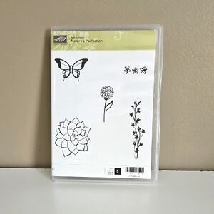 NATURE'S PERFECTION rubber cling Stampin Up set